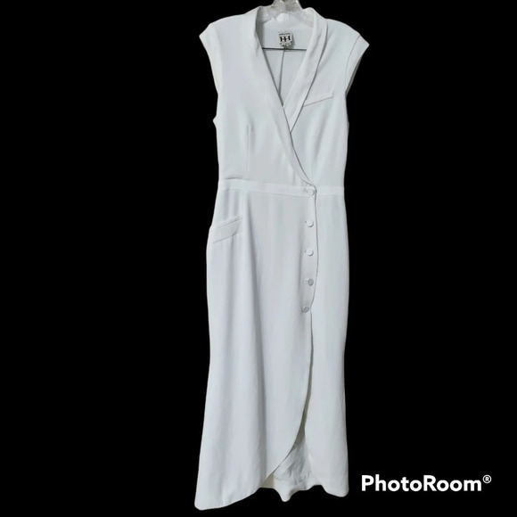 Haute Hippie Tuxedo Gown In Swan Size Medium - Picture 2 of 11